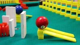 Amazing Domino Pool Trick Shots!